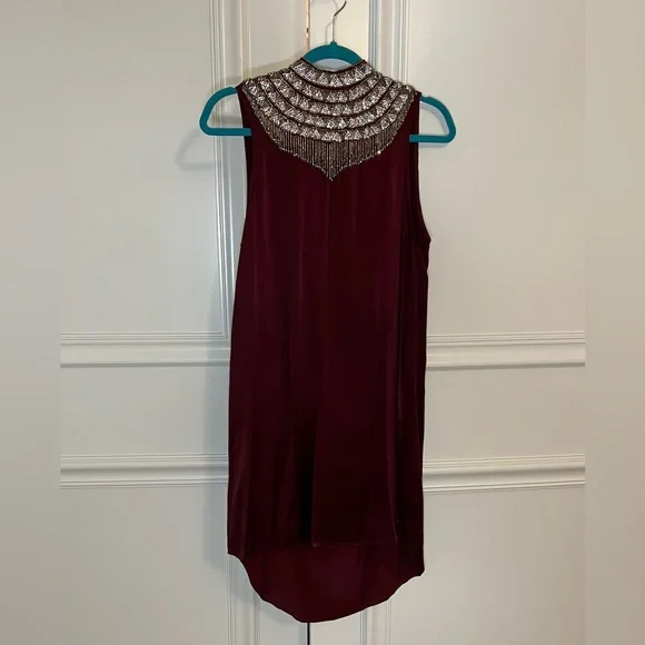 haute hippie red dress NWT Haute Hippie Long Sleeve Button Down Linen Red Shirt Dress With Belt XLARGE
